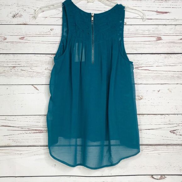 chandi & lia Sleeveless Sheer Embroidered Top - Picture 3 of 6